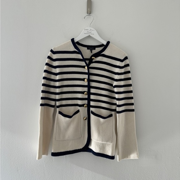 RAG & BONE Nancy Ivory Stripe Sweater XXS - Picture 10 of 14